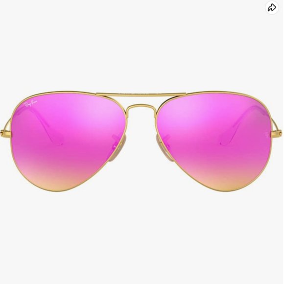 Ray-Ban 55mm Mirrored Aviator Sunglasses - Picture 3 of 3